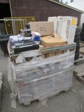ASSORTED LIGHTS, CLEANING SUPPLIES, BLANCO DIAMOND UNDERMOUNT GRANITE SINK, & (5) BOTTLES OF SPILL