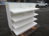 60'' W X 30'' D X 48'' H 4-SHELF DISPLAY SHELF W/ GLASS TOP