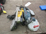 DEWALT DWM120 CORDED VARIABLE SPEED BANDSAW & BOSCH GCB10-5 CORDED BANDSAW (NO BLADE)