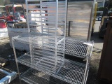 20-TRAY 26'' D X 20'' W X 69'' H COMMERCIAL ROLLING SHEET PAN RACK & 48'' W X 18'' D X 43'' H