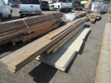ASSORTED LENGTH/SIZE 2 X 4/ 2 X 6/ 2 X 8/ 4 X 4 WOOD BOARDS & ASSORTED WALL BOARD