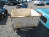 METAL BOX ON WHEELS W/ FORKLIFT POCKETS