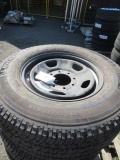 (4) MICHELIN LTX A/T2 LT275/70R18 TIRES ON STEEL 8 LUG WHEELS