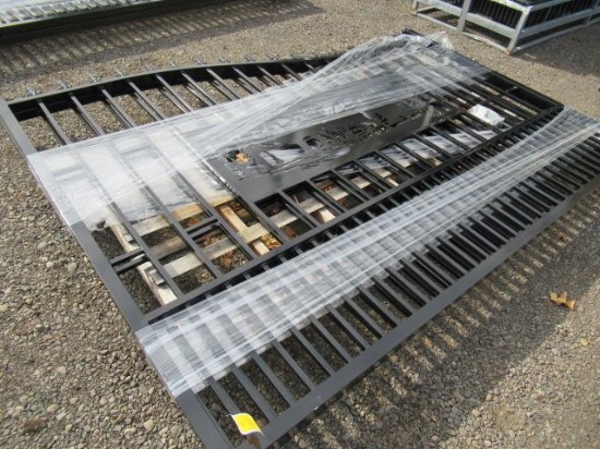 2023 GREATBEAR 20' BI-PARTING IRON GATE W/ RECTANGULAR DEER ARTWORK (UNUSED)