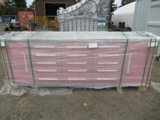 2023 STEELMAN 10' 15-DRAWER WORKBENCH (RED) (UNUSED)