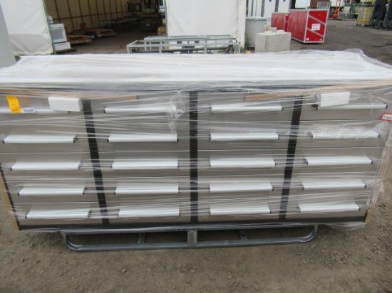 2023 STEELMAN 7' 20-DRAWER STAINLESS STEEL WORKBENCH (UNUSED)