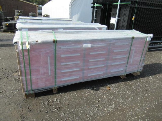 2023 STEELMAN 10' 15-DRAWER WORKBENCH (RED) (UNUSED)