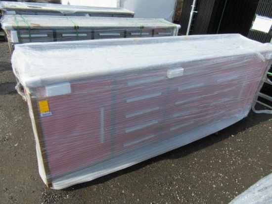 2023 STEELMAN 10' 15-DRAWER WORKBENCH (RED) (UNUSED)