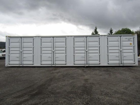 2023 40' HIGH CUBE SHIPPING CONTAINER W/ (4) SIDE DOORS