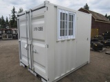 2023 8' SHIPPING CONTAINER W/ SIDE DOOR & WINDOW (UNUSED)