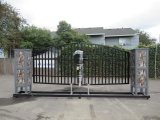 2023 GREATBEAR 20' BI-PARTING FARM DRIVEWAY GATE W/ PILLARS (UNUSED)