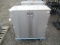 3-SHELF STAINLESS STEEL ROLLING CART W/ DOUBLE DOOR, 44'' X 21'' X 51''