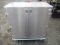 3-SHELF STAINLESS STEEL ROLLING CART W/ DOUBLE DOOR, 44'' X 21'' X 51''