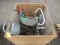 WOODEN TOTE OF (5) BOTTLE STYLE HAND TRUCKS