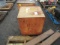 WOODEN TOTE OF ASSORTED LARGE GEARS