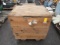 WOODEN TOTE OF ASSORTED LARGE GEARS
