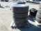 (4) TOYO M143 285/70R19.5 TOYO TIRES ON VISION 8 LUG WHEELS