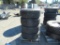 (4) BRIDGESTONE BLIZZAK STUDLESS 265/65R17 TIRES ON 6 LUG DX4 WHEELS