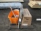AMERICAN STANDARD SPUD BOWL, ASSORTED CAUTION SIGNS, PLUMBING FITTINGS & PLUGS