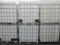 (6) IBC LIQUID STORAGE POLY TANKS W/ METAL BASKETS