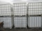 (6) IBC LIQUID STORAGE POLY TANKS W/ METAL BASKETS