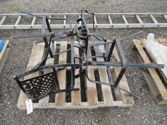 (2) METAL SWIVEL CHAIRS