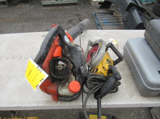 ECHO PB-251 BLOWER & DEWALT DW377 7 1/4'' WORM DRIVE SAW