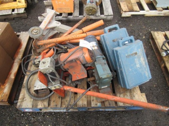 (2) JOINT WELDERS, LEESON ELECTRIC MOTOR, & FLEXALINE MACHINE & STAND