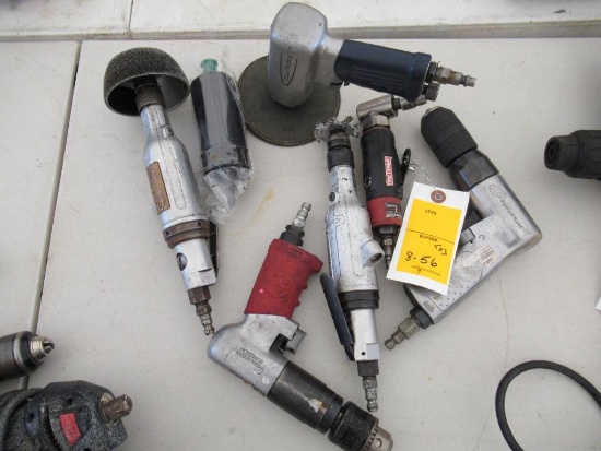 (6) PNEUMATIC AIR TOOLS - CRAFTSMAN REVERSIBLE DRILL RIGHT ANGLE GRINDER, URYU GRINDER, BLUEPOINT