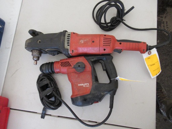 HILTI TE30 CONCRETE DRILL & MILWAUKEE SUPER HAWG