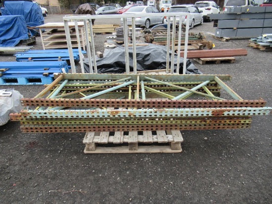 (4) 8' H X 3' D & (1) 8' H X 3.5' D UPRIGHTS FOR PALLET RACKING