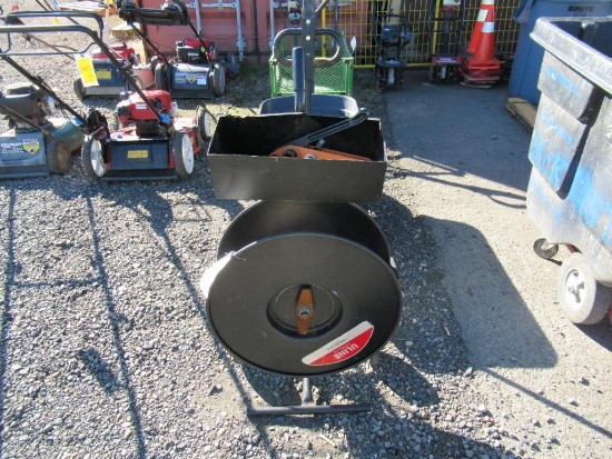 ULINE BANDING CART ON CASTERS W/ BAND WRENCH & BAND CUTTER