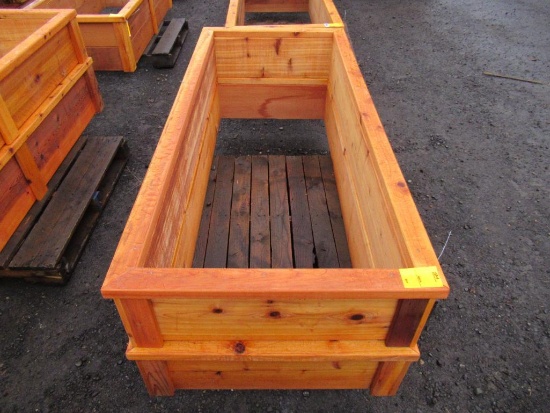 (2) 32'' X 74'' X 11'' CEDAR PLANTER BOXES