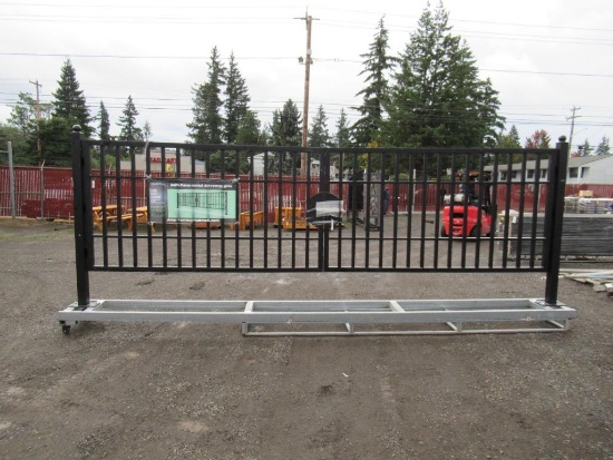 2023 STEELMAN 20' METAL FARM DRIVEWAY GATE W/ BASE (UNUSED)