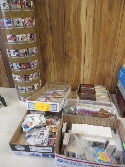 HOCKEY POSTER & (6) BOXES OF ASSORTED TRADING CARDS