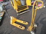 ULINE 36'' 5500LB CAPACITY PALLET JACK & METAL HAND TRUCK