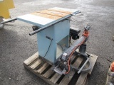 DELTA 10'' 120V TABLE SAW, ENTRAL MACHINERY 8'' 120V DRILL PRESS, & SHOPCRAFT 2HP RADIAL SAW