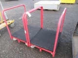 (2) CARPETED DECK MATERIAL CARTS