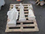 (3) DECORATIVE FEMALE STATUES (24'', 31'' & 32'' TALL)