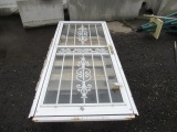 DECORATIVE GLASS SECURITY DOOR 79'' H X 34.5'' W