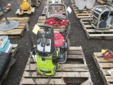 HONDA GVC160 2800 PSI PRESSURE WASHER W/ HOSE & SUN JOE ELECTRIC 2030 PSI PRESSURE WASHER W/ HOSE &