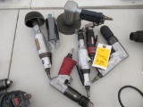 (6) PNEUMATIC AIR TOOLS - CRAFTSMAN REVERSIBLE DRILL RIGHT ANGLE GRINDER, URYU GRINDER, BLUEPOINT