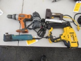 DEWALT BRAD NAILER *NO BATTERY, ELECTRIC STAPLER, ROTOZIP TOOL, MAKITA GRINDER, RIDGID DRILL *NO