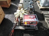 TRUCK FAN, DRILL PRESS, SMALL JUMP BOX, PNEUMATIC GROUND POUNDER, & HONDA GENERATOR *NO CARBURATER