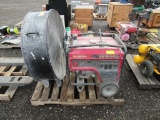 HONDA EB5000X GENERATOR *NON-RUNNING, & HURRICANE 36'' DRUM FAN