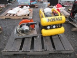 DEWALT D55154 PORTABLE AIR COMPRESSOR & MAKITA PORTABLE CUT-OFF SAW