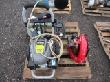 RYOBI PRESSURE WASHER W/ SURFACE CLEANER, TORO BACKPACK BLOWER, & PRESSURE WASHER PUMP