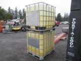 (2) 275GAL POLY TANKS IN METAL TOTES