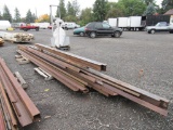 ASSORTED SIZE & LENGTH CHANNEL IRON, I BEAMS, & ANGLE IRON