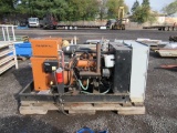 SKID MOUNTED GENERAC AUTO TRANSFER GENERATOR, 6 CYL DIESEL ENGINE, 105AMP, 250V